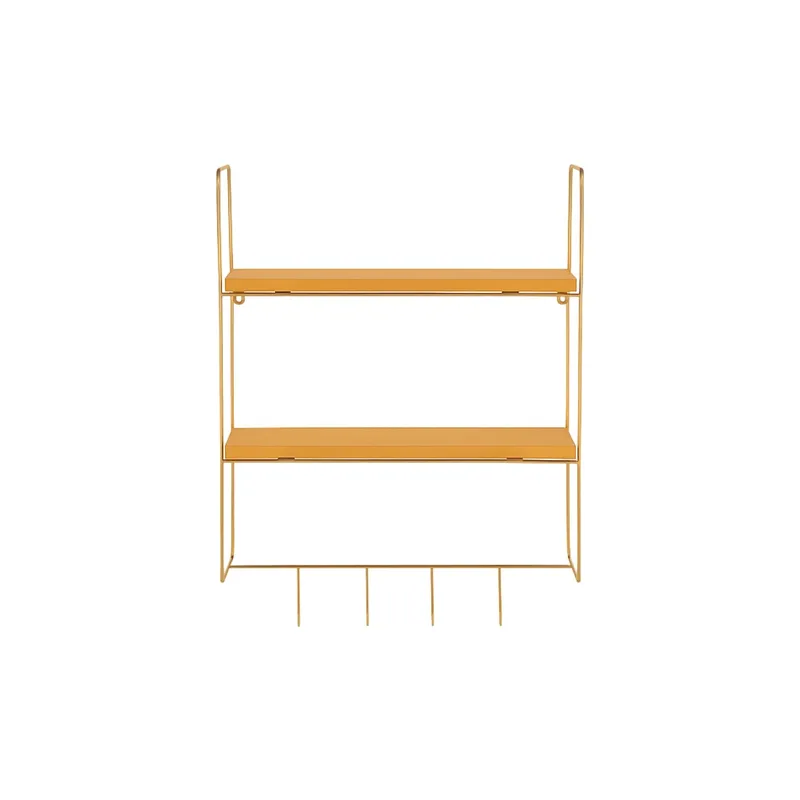 Alvorn Vägghylla 58x42 cm, Guld Och Natur