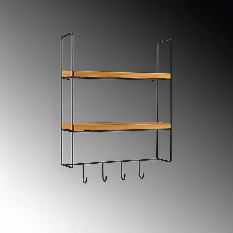 Alvorn Vägghylla 58x42 cm - Guld Och Natur - Förvaring - Småförvaring - Väggförvaring