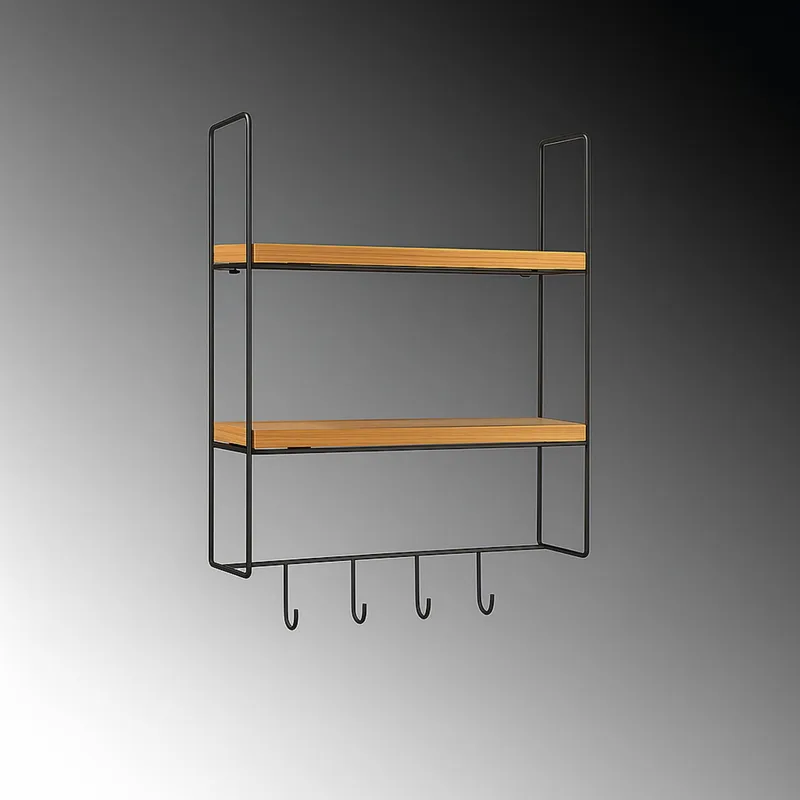 Alvorn Vägghylla 58x42 cm - Guld Och Natur - Förvaring - Småförvaring - Väggförvaring