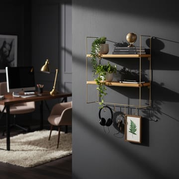 Alvorn Vägghylla 58x42 cm - Guld Och Natur - Förvaring - Småförvaring - Väggförvaring