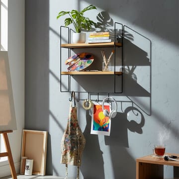 Alvorn Vägghylla 58x42 cm - Guld Och Natur - Förvaring - Småförvaring - Väggförvaring