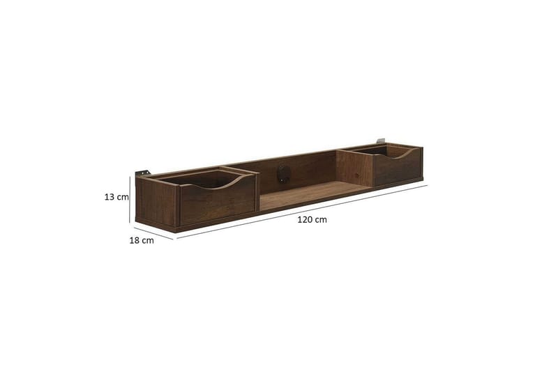 Astra Vägghylla 120 cm - Brun - Förvaring - Småförvaring - Väggförvaring