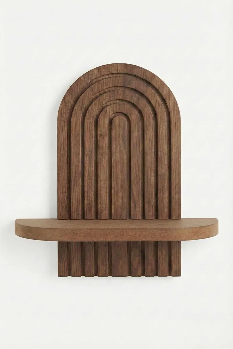 Baynor Vägghylla 20x35 cm, Brun