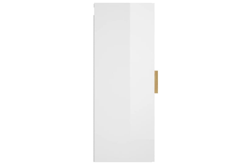 beBasic Väggskåp vit högglans 34,5x34x90 cm konstruerat trä - White - Vägghylla - Väggförvaring