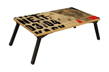 Bourdeau Laptopställ 25 cm - Trä/natur/Svart - Förvaring - Småförvaring