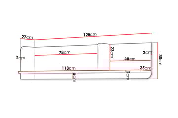 Buhan Vägghylla 120 cm - Beige - Förvaring - Småförvaring - Väggförvaring