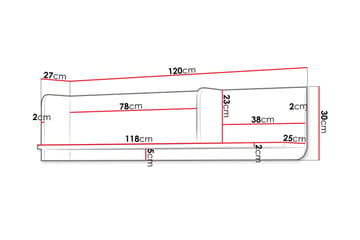 Buhan Vägghylla 120 cm - Beige - Förvaring - Hylla
