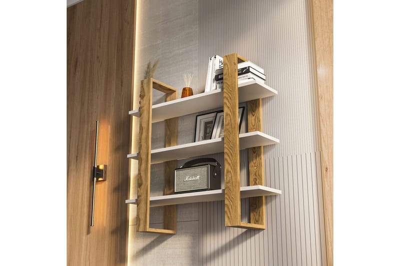 Draven Väggskiva 90x90 cm - Ek/Vit - Förvaring - Småförvaring - Väggförvaring