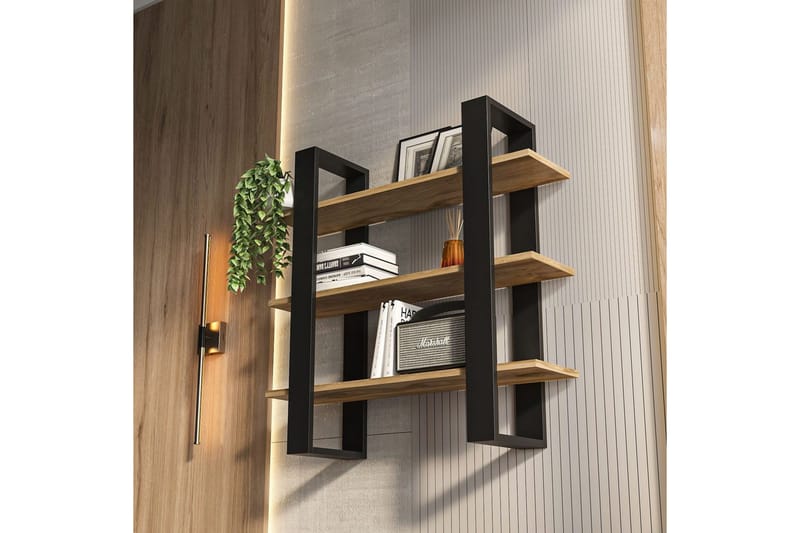 Draven Väggskiva 90x90 cm - Svart/Ek - Förvaring - Småförvaring - Väggförvaring
