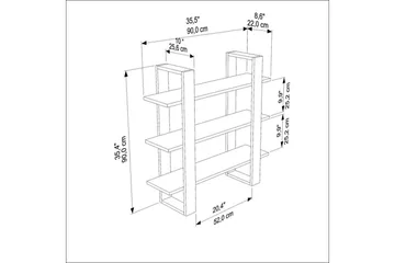 Draven Väggskiva 90x90 cm - Svart/Ek - Förvaring - Småförvaring - Väggförvaring