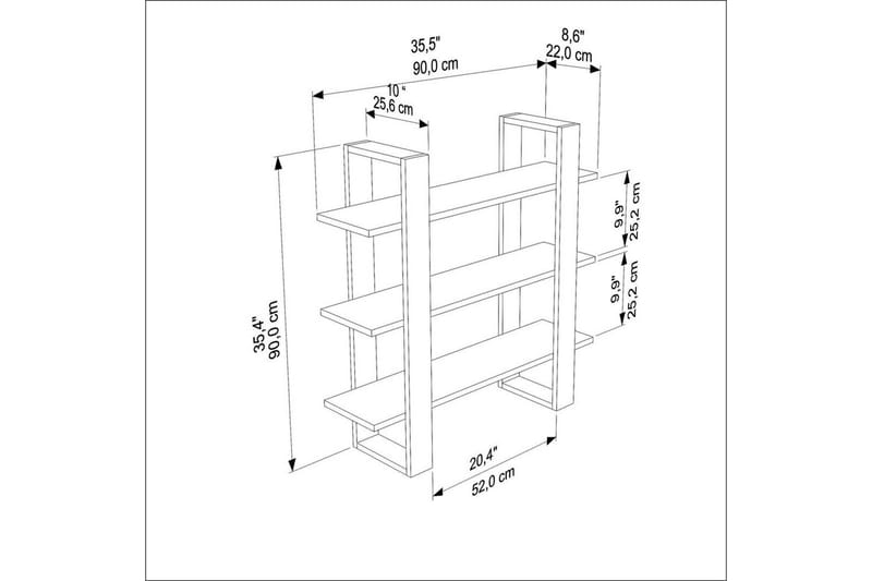 Draven Väggskiva 90x90 cm - Travertine - Förvaring - Småförvaring - Väggförvaring