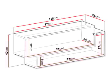 Edson Vägghylla 115 cm - Förvaring - Småförvaring - Väggförvaring