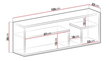 Elvaren Vägghylla 105 cm - Förvaring - Småförvaring - Väggförvaring