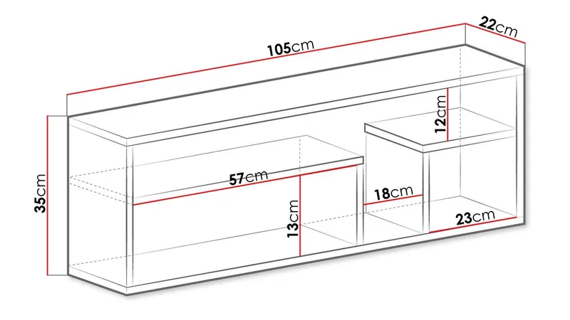 Elvaren Vägghylla 105 cm - Förvaring - Småförvaring - Väggförvaring
