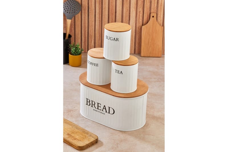 Elven Förvaringsask 15 cm 4-pack - Cremevit - Förvaring - Småförvaring