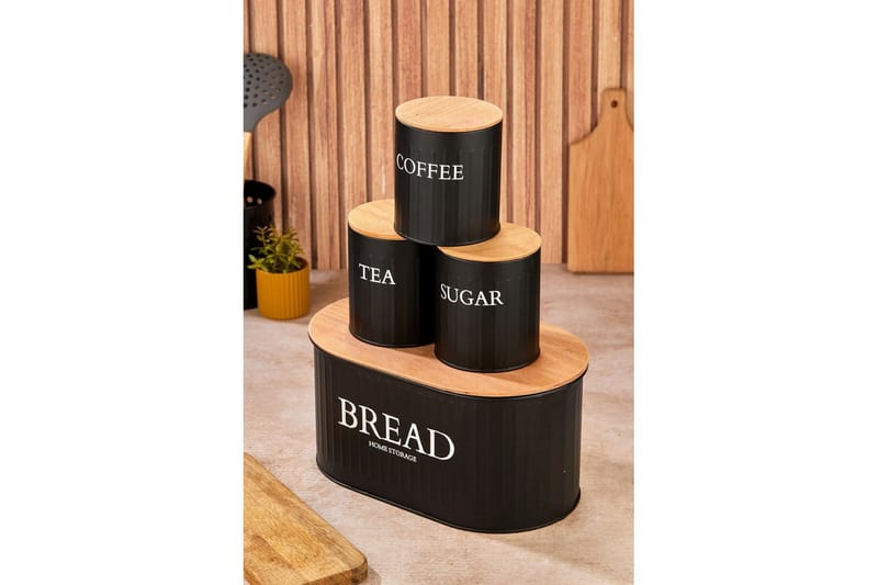 Elven Förvaringsask 15 cm 4-pack - Svart - Förvaring - Småförvaring