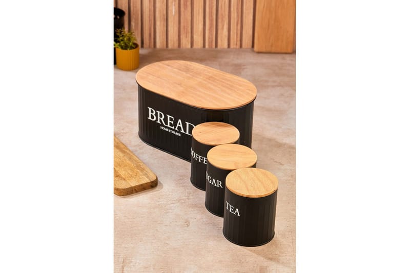 Elven Förvaringsask 15 cm 4-pack - Svart - Förvaring - Småförvaring