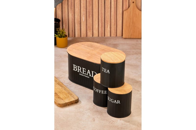 Elven Förvaringsask 15 cm 4-pack - Svart - Förvaring - Småförvaring