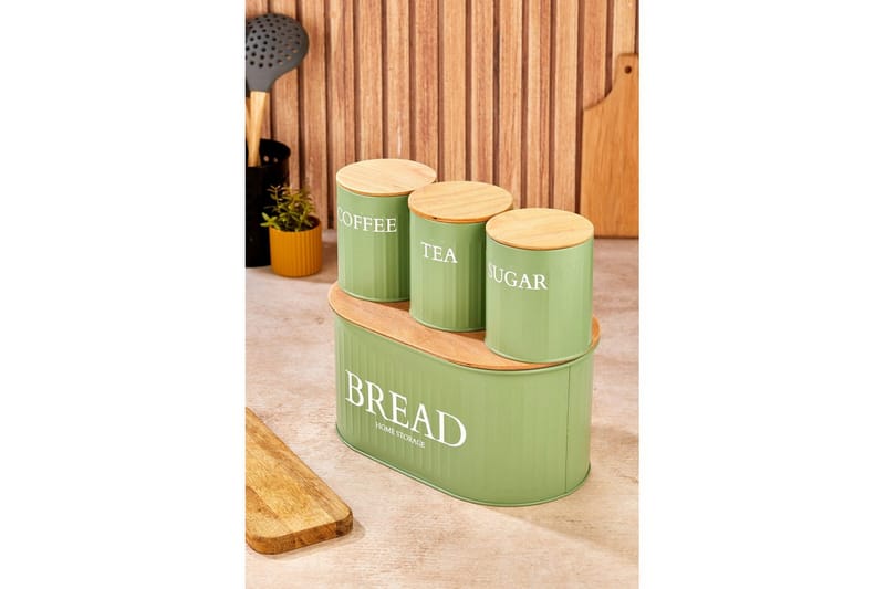 Elven Förvaringsask 15 cm 4-pack - Ljusgrön - Förvaring - Småförvaring