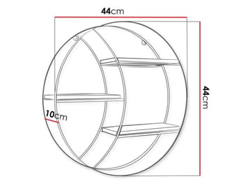 Elyran Vägghylla 44 cm - svart, brun - Förvaring - Småförvaring - Väggförvaring