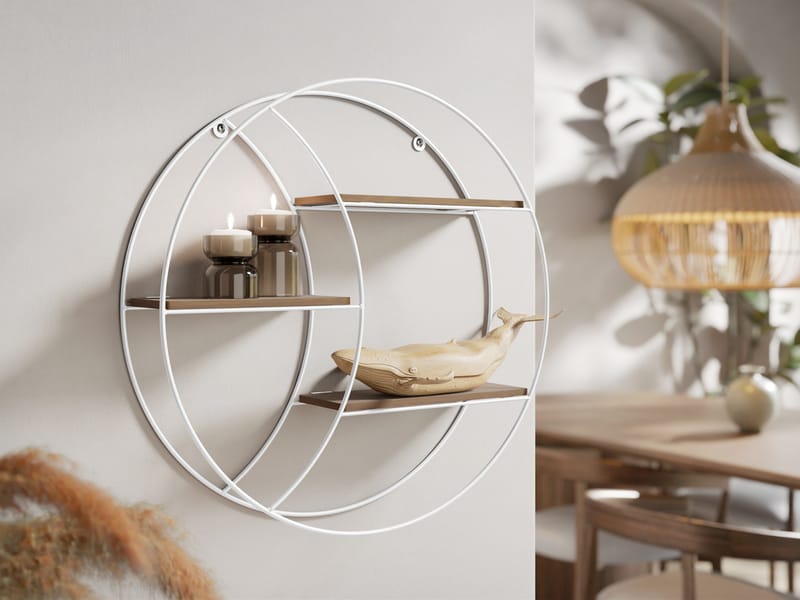 Elyran Vägghylla 44 cm - vit, brun - Förvaring - Småförvaring - Väggförvaring