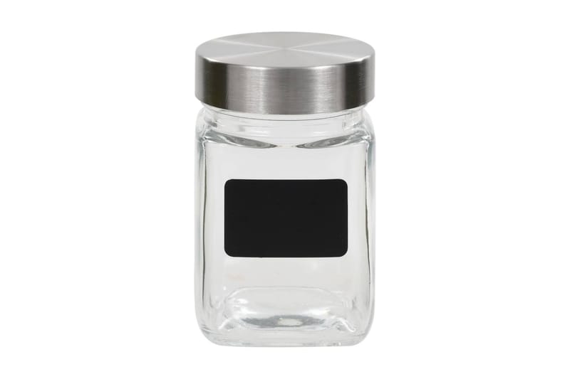 Förvaringsburkar i glas med etiketter 12 st 300 ml - Transparent - Småförvaring - Förvaringsburk - Burkar & flaskor