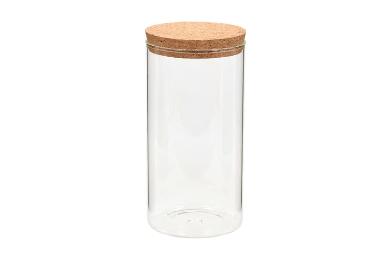 Förvaringsburkar i glas med korklock 6 st 1100 ml - Transparent - Småförvaring - Förvaringsburk - Burkar & flaskor