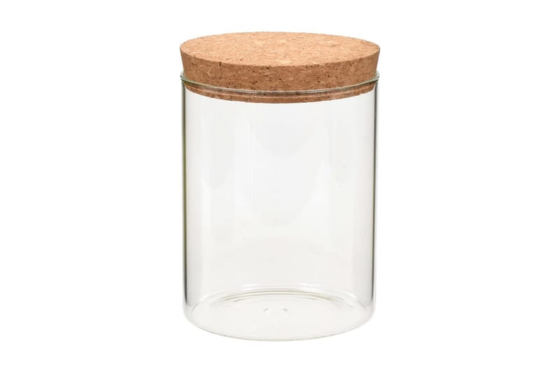 Förvaringsburkar i glas med korklock 6 st 650 ml - Transparent - Småförvaring - Förvaringsburk - Burkar & flaskor