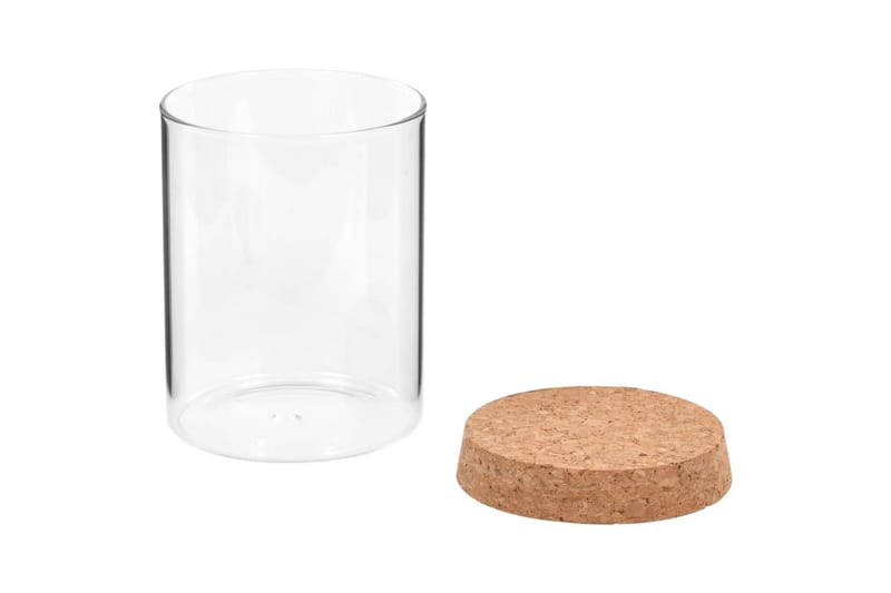 Förvaringsburkar i glas med korklock 6 st 650 ml - Transparent - Småförvaring - Förvaringsburk - Burkar & flaskor