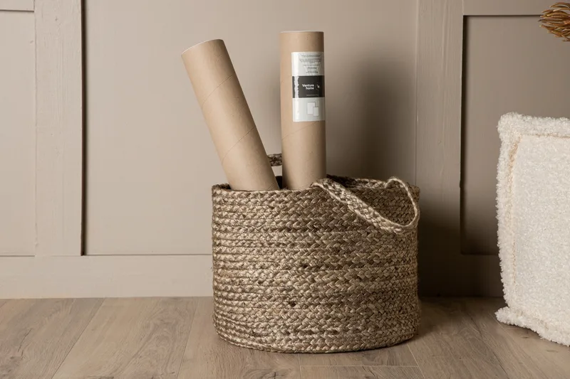 Bhopal Korg Rund - Svart - Förvaring - Småförvaring - Förvaringskorg - Picknickkorg