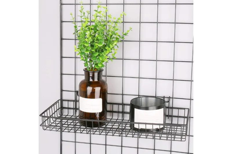 Dekorativ Väggaccessoar - Svart - Förvaring - Småförvaring - Förvaringskorg - Trådkorg