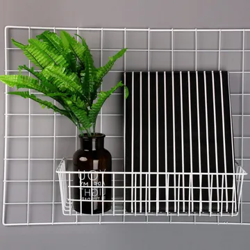 Dekorativ Väggdekor 16x38 cm - Vit - Förvaring - Småförvaring - Förvaringskorg - Trådkorg