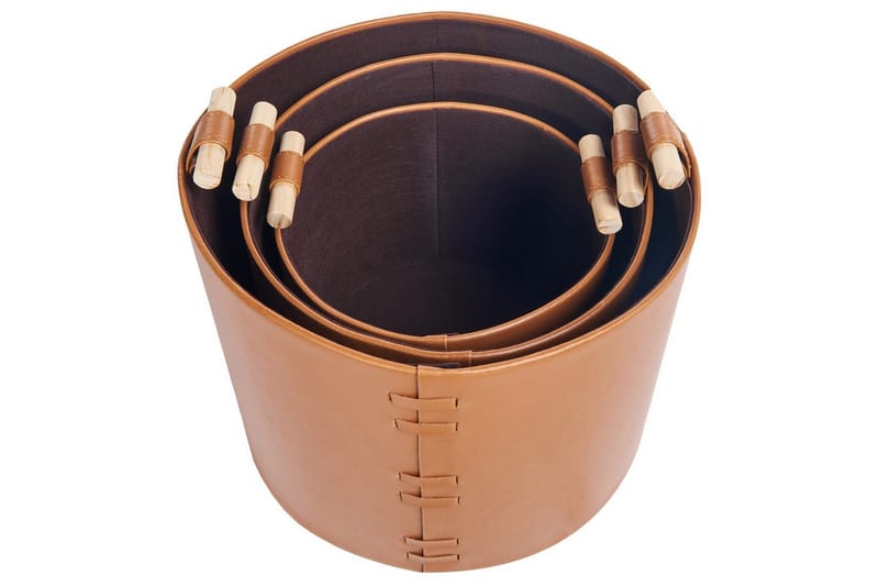 Korg Aram set om 3 Brun - Brun - Förvaring - Småförvaring - Förvaringskorg