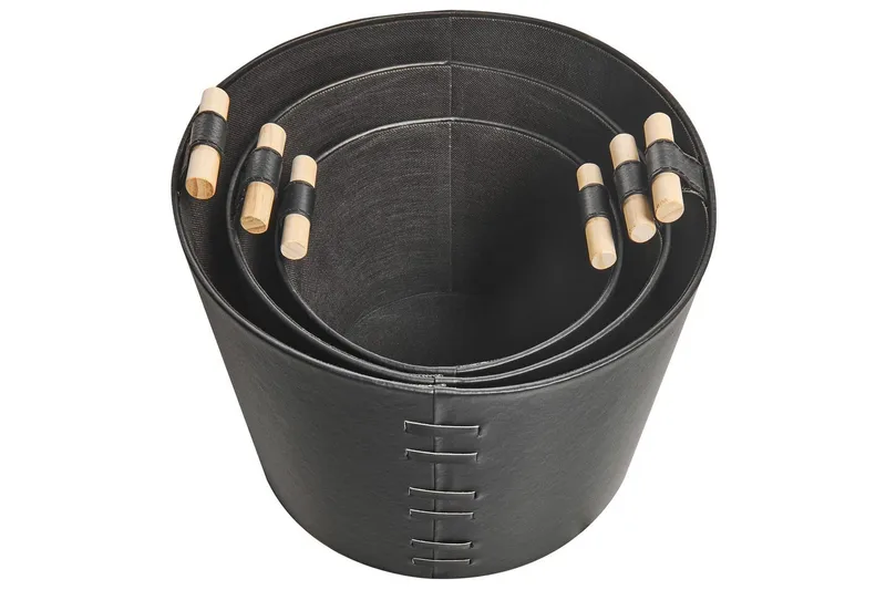 Korg Aram set om 3 Svart - Svart - Förvaring - Småförvaring - Förvaringskorg