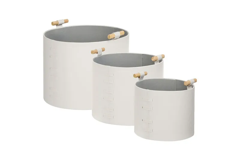 Korg Aram set om 3 Vit - Vit - Förvaring - Småförvaring - Förvaringskorg