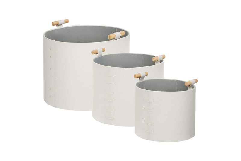 Korg Aram set om 3 Vit - Vit - Förvaring - Småförvaring - Förvaringskorg