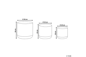 Korg Basima set om 3 Beige, vit - Beige, vit - Förvaring - Småförvaring - Förvaringskorg