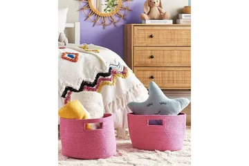 Korg Chiniot set om 2 Rosa - Rosa - Förvaring - Småförvaring - Förvaringskorg