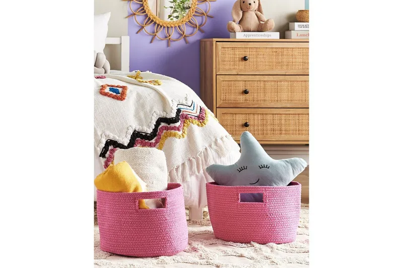 Korg Chiniot set om 2 Rosa - Rosa - Förvaring - Småförvaring - Förvaringskorg