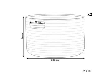Korg Chiniot set om 2 Rosa - Rosa - Förvaring - Småförvaring - Förvaringskorg