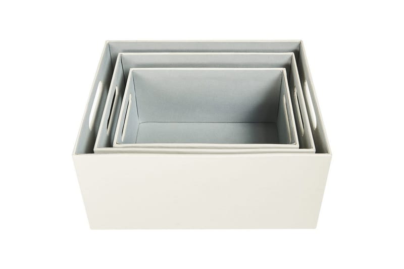 Korg Larsa set om 3 Vit - Vit - Förvaring - Småförvaring - Förvaringskorg