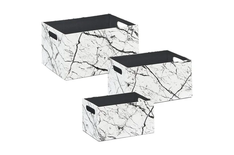 Korg Larsa set om 3 Vit/Svart, Vit/Svart