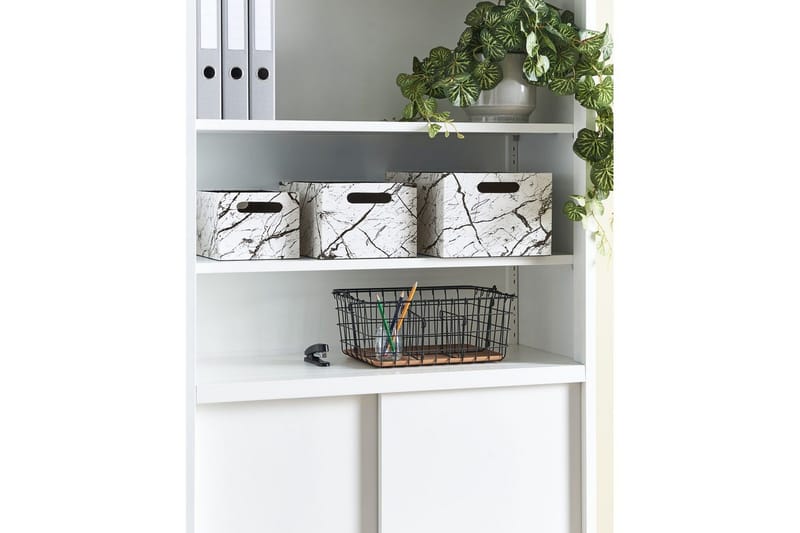 Korg Larsa set om 3 Vit/Svart - Vit/Svart - Förvaring - Småförvaring - Förvaringskorg - Trådkorg