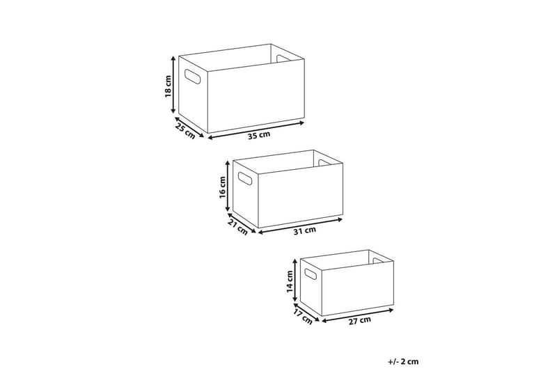Korg Larsa set om 3 Vit/Svart - Vit/Svart - Förvaring - Småförvaring - Förvaringskorg