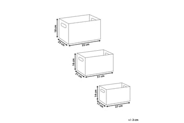 Korg Larsa set om 3 Vit/Svart - Vit/Svart - Förvaring - Småförvaring - Förvaringskorg - Trådkorg