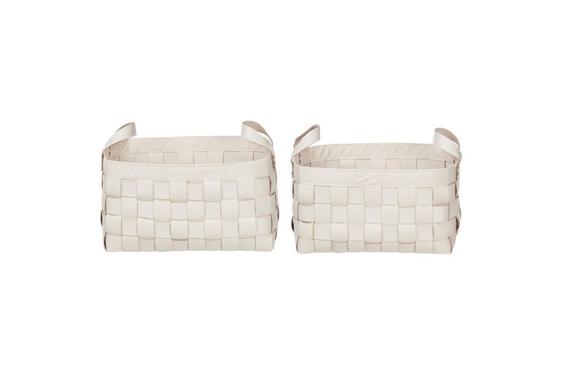 Korg Sippar set om 2 Vit - Vit - Förvaring - Småförvaring - Förvaringskorg