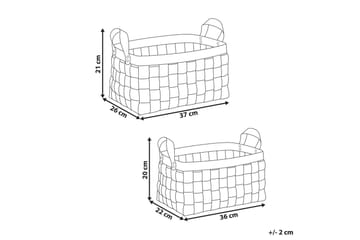 Korg Sippar set om 2 Vit - Vit - Förvaring - Småförvaring - Förvaringskorg