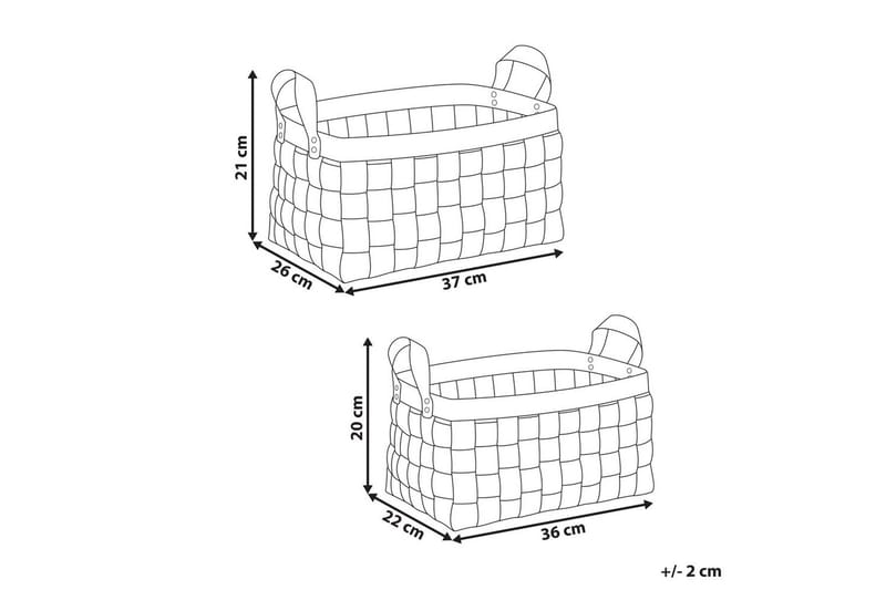 Korg Sippar set om 2 Vit - Vit - Förvaring - Småförvaring - Förvaringskorg