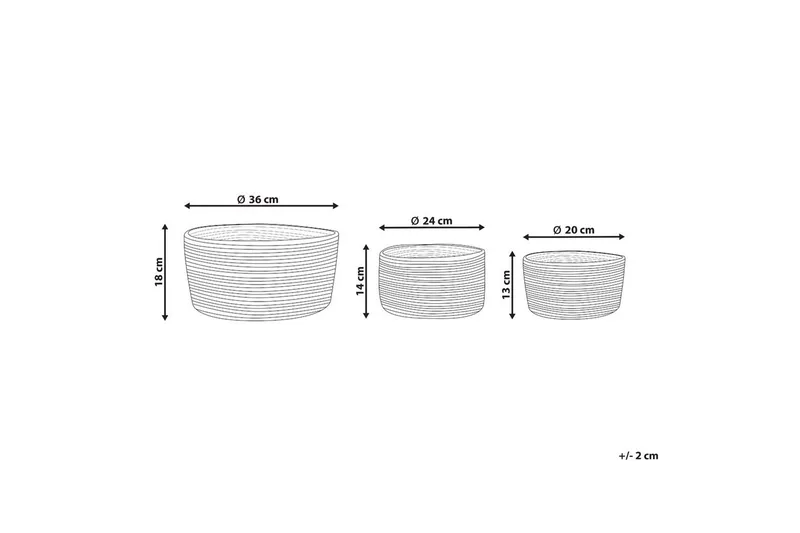 Korg Tajori set om 3 - Förvaring - Småförvaring - Förvaringskorg