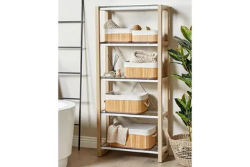 Korg Talpe set om 5 Ljus trä/vit - Ljus trä/vit - Förvaring - Småförvaring - Förvaringskorg